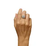 Złoty pierścionek z diamentami-3009